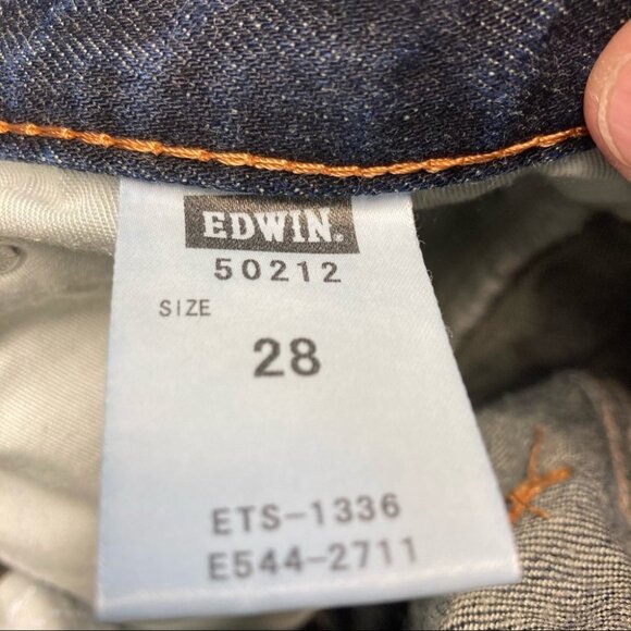 EDWIN 502 Sz 28 Jeans Made in Japan Y2K Rare Dark Wash - Picture 7 of 8